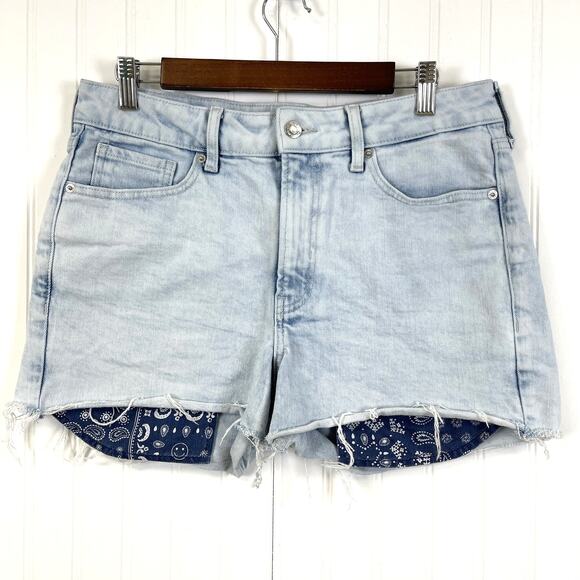 Old Navy‎ OG Shorts Womens Size 12 Light Wash Denim Summer Boho Festival Beach - Picture 3 of 11